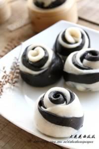 黑白玫瑰馒头的做法,怎么做,如何做好吃,图解详细步骤的做法