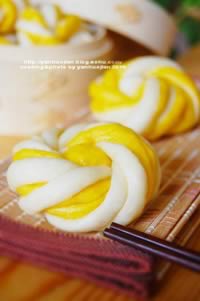 南瓜双色花卷馒头的做法,怎么做,如何做好吃,图解详细步骤的做法