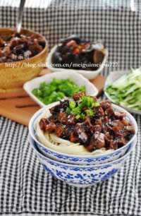 面食早餐豆腐炸酱面的做法,怎么做,如何做好吃,图解详细步骤的做法