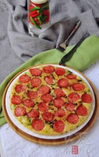 葱花火腿发面饼的做法,怎么做,如何做好吃,图解详细步骤的做法