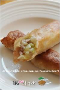 黄芽菜肉丝春卷的做法 黄芽菜肉丝春卷的做法