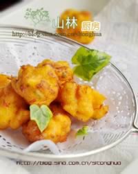 南瓜虾仁疙瘩球的做法,怎么做,如何做好吃,图解详细步骤的做法