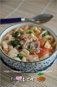 西红柿菌菇肉片猫耳朵的做法 西红柿菌菇肉片猫耳朵的做法