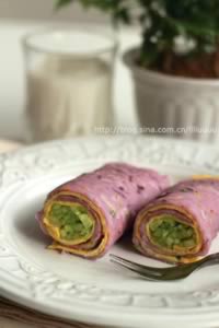 紫薯鸡蛋卷饼的做法,怎么做,如何做好吃,图解详细步骤的做法