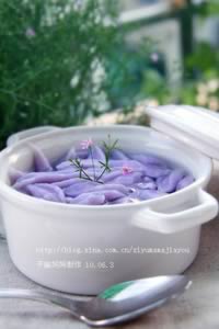 紫甘蓝剪刀面的做法,怎么做,如何做好吃,图解详细步骤的做法