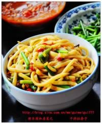 干拌拉条子的做法,怎么做,如何做好吃,图解详细步骤的做法