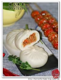 萝卜干腊肉蒸包的做法,怎么做,如何做好吃,图解详细步骤的做法