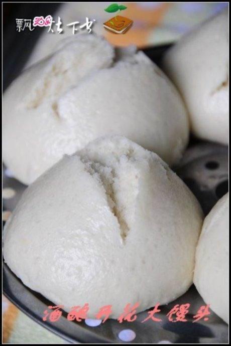 酒酿开花大馒头的做法