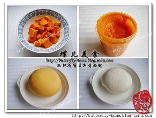 双色豆沙馅冠顶包子的做法