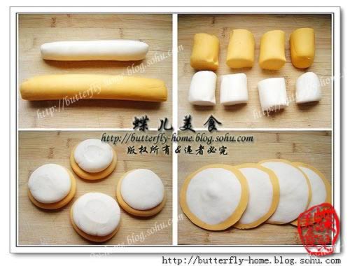 双色豆沙馅冠顶包子的做法