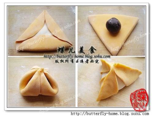 双色豆沙馅冠顶包子的做法