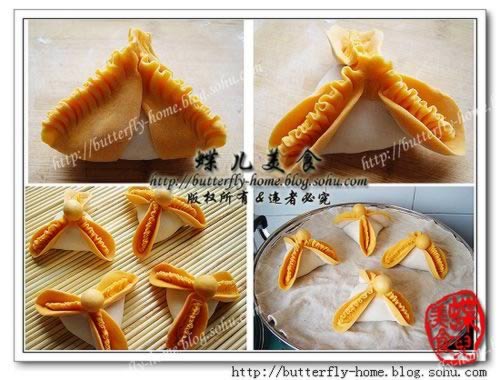 双色豆沙馅冠顶包子的做法