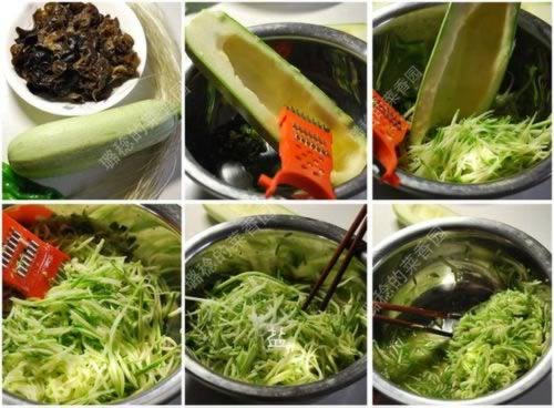 西葫芦粉条海米包的做法