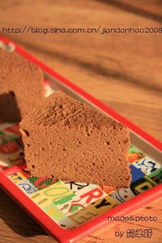 巧克力戚风的做法