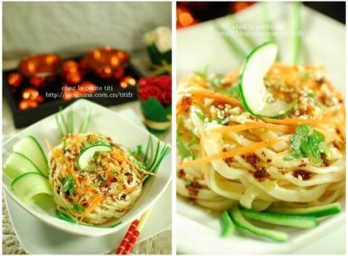 手工素凉面的做法