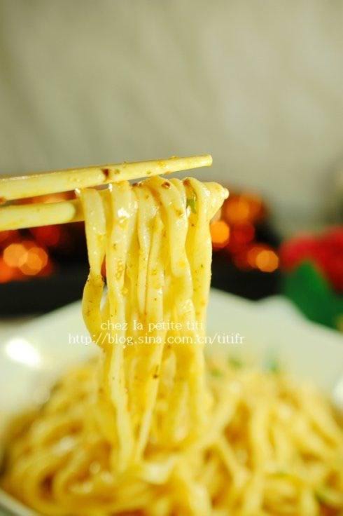 手工素凉面的做法