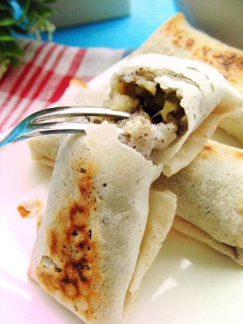 干焙香蕉芝麻春卷的做法