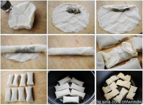 干焙香蕉芝麻春卷的做法