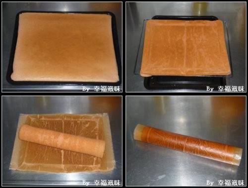 70℃烫面红曲戚风卷的做法