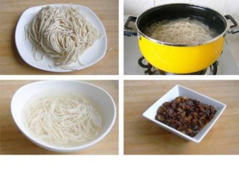 蟹籽炸酱面的做法