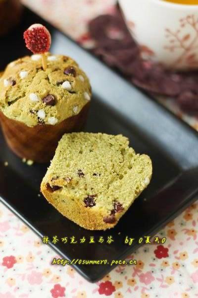 抹茶巧克力豆马芬的做法