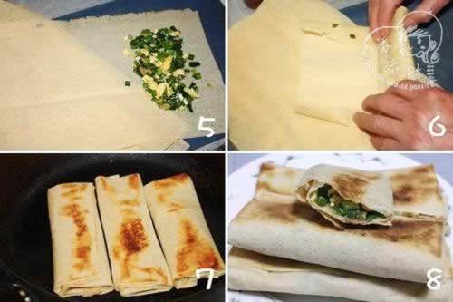 无油版韭菜煎饼盒子的做法