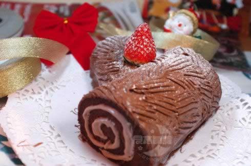 圣诞树根蛋糕的做法
