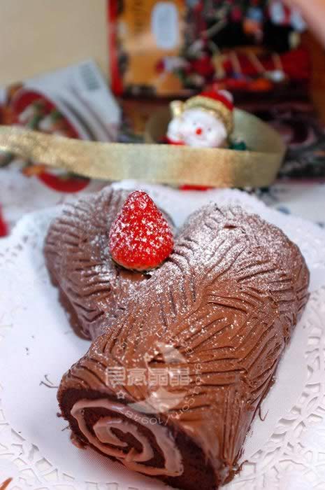 圣诞树根蛋糕的做法