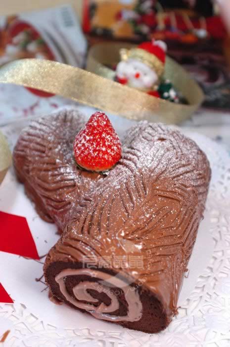 圣诞树根蛋糕的做法