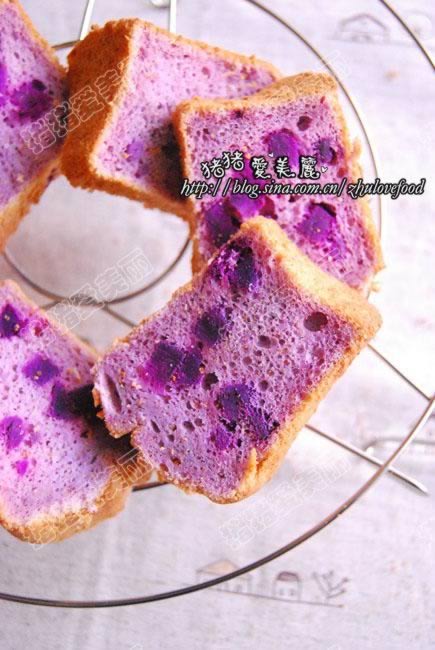 紫薯戚风蛋糕的做法