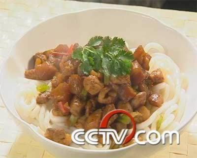 五香茄子面的做法