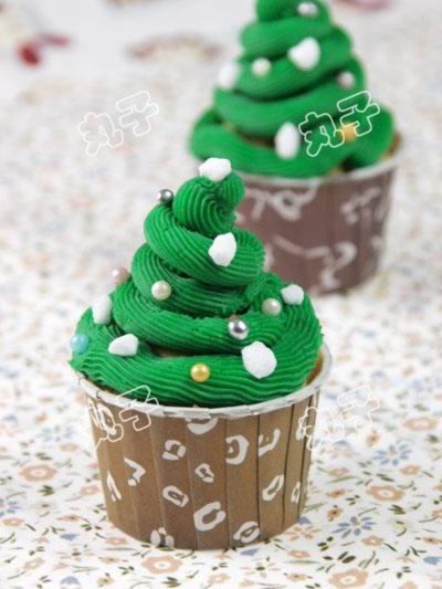 圣诞树马芬蛋糕的做法