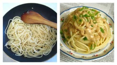 葱油腐乳拌意面的做法