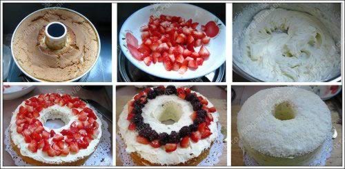 双莓奶油蛋糕的做法