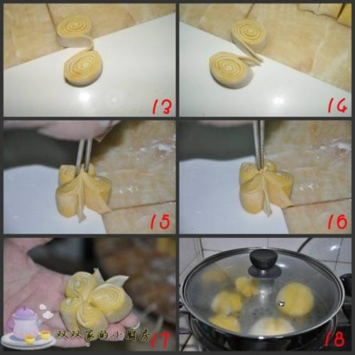 蝴蝶花卷的做法