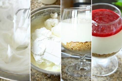 树莓冻芝士慕斯蛋糕杯的做法