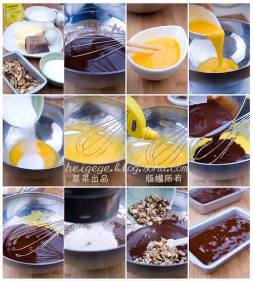 巧克力布朗尼的做法