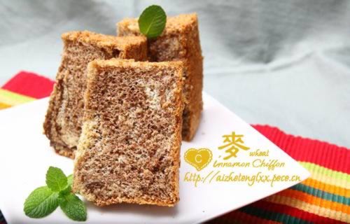 全麦肉桂戚风蛋糕的做法