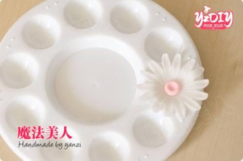 丝带太阳花双层翻糖蛋糕的做法