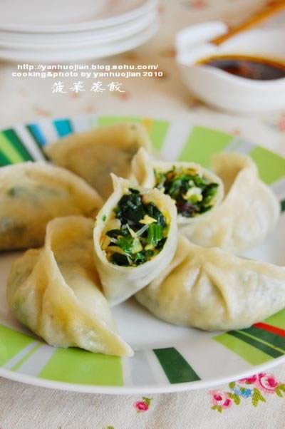 菠菜蒸饺的做法