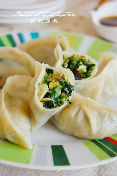 菠菜蒸饺的做法