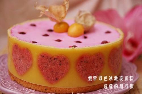 缎带双色冰激凌蛋糕的做法