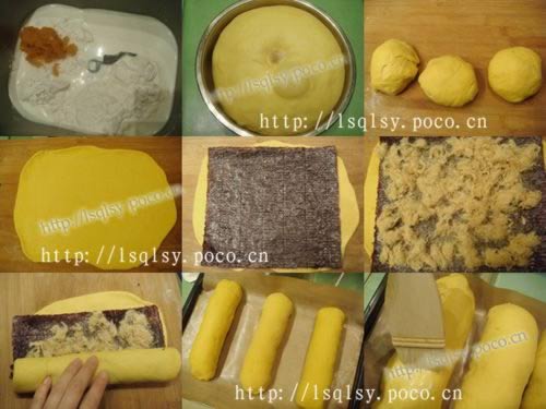 海苔肉松卷的做法