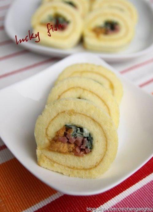 火腿肉松瑞士卷的做法