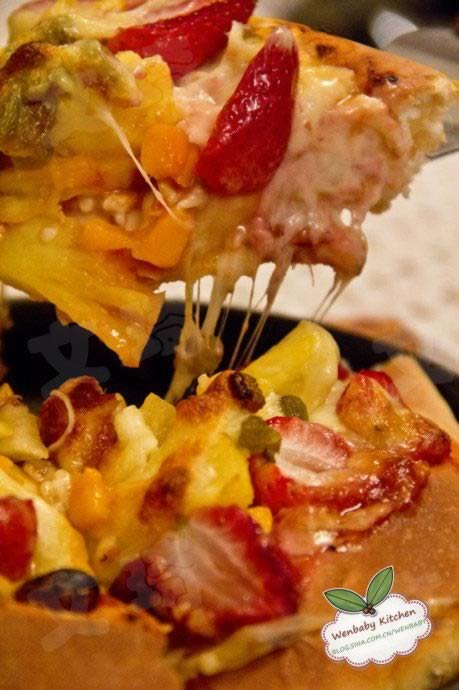 香甜水果披萨的做法