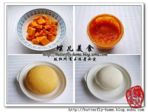 双色梅花馒头的做法