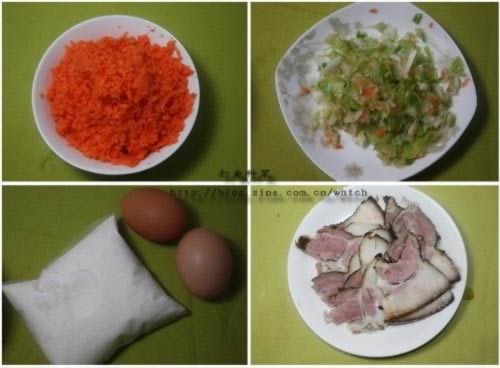 熏肉山药胡萝卜卷饼的做法