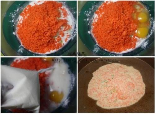 熏肉山药胡萝卜卷饼的做法