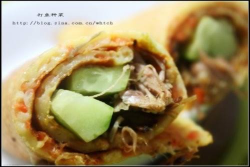 熏肉山药胡萝卜卷饼的做法