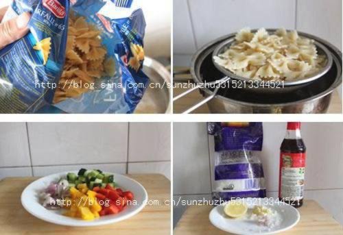 鸡米花蝴蝶面沙拉的做法